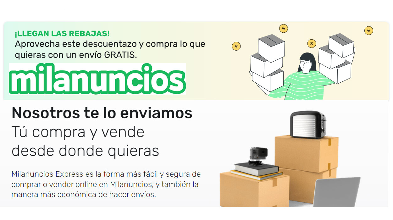 Cupón Milanuncios para envíos gratis (sólo hasta el 7 de julio)