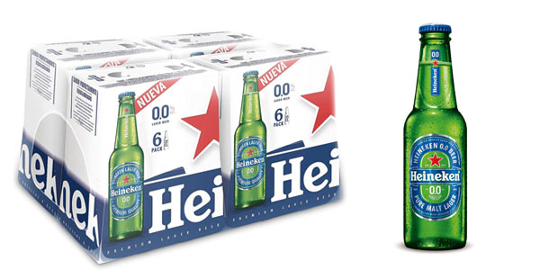 Chollo Pack de 24 Botellines de cerveza Heineken 0,0 sin alcohol de 25 cl por sólo 12,99€ (-19%) ¡0,54€ cada uno!