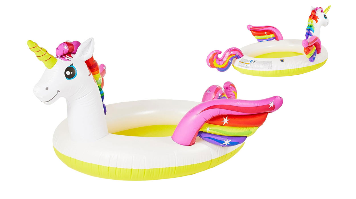 Amazon casi regala esta piscina INTEX con forma de Unicornio y rociador en la cola para que tus peques ALUCINEN este verano