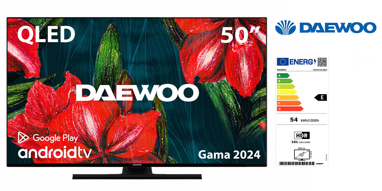 Chollo TV QLED Daewoo D50DH55UQMS de 50 pulgadas por solo 299€ con envío gratis (-25%)