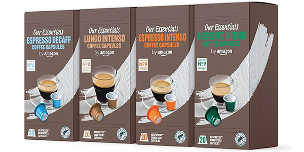 Chollo Pack x80 cápsulas compatibles con Nespresso by Amazon de sabor intenso por solo 11,07€ (-20%) ¡A 0,14€ cada una!