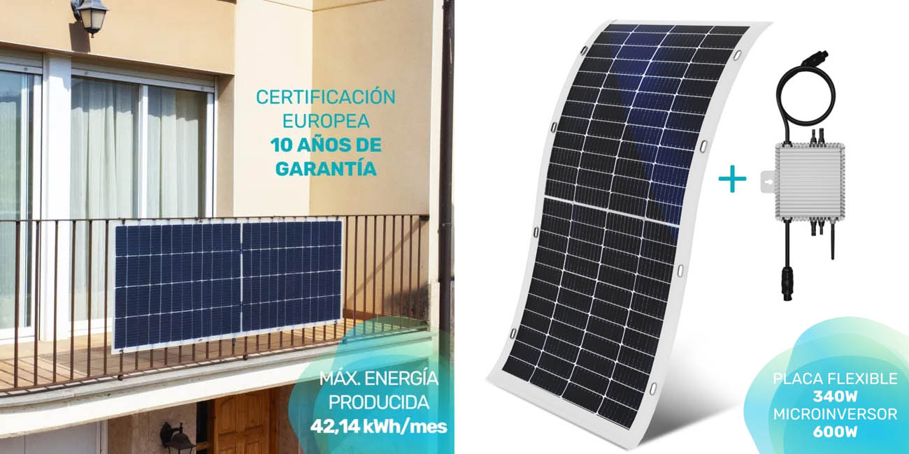 Chollo Kit panel solar auto-enchufable para balcón TAURUS 340W por sólo 349€