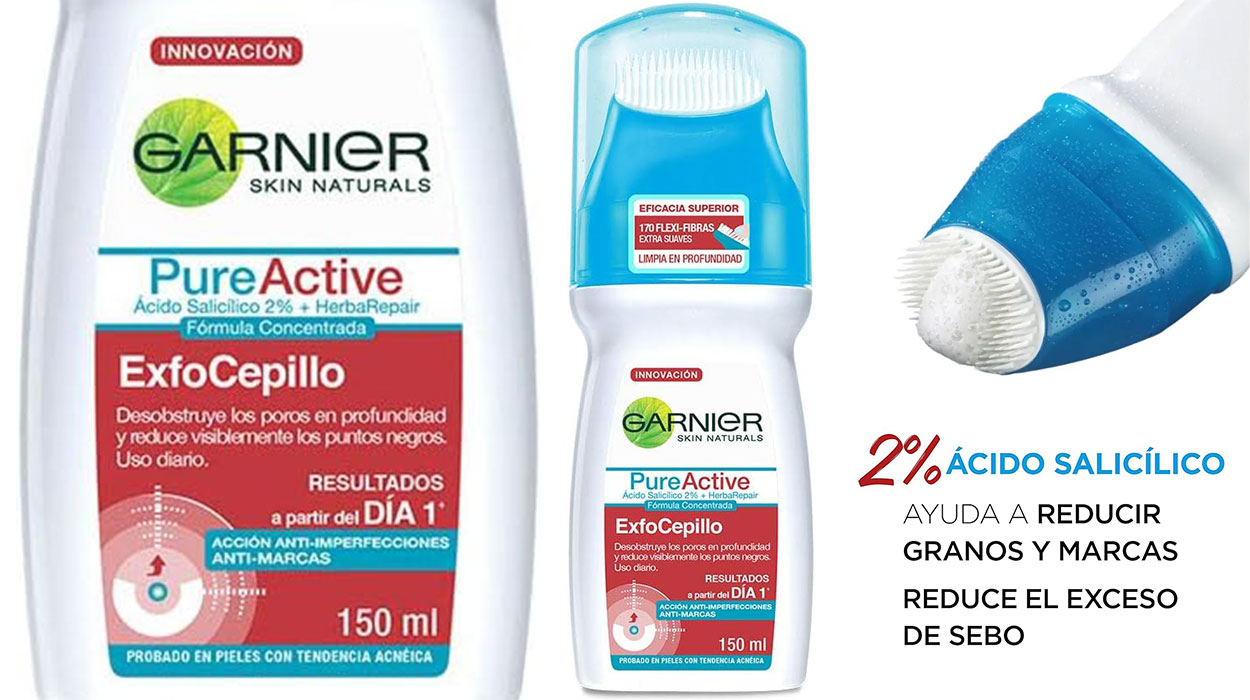 Chollo Pack x3 Exfocepillo Garnier Skin Active por sólo 9,66€ con promoción 3×2 ¡3,22€ la unidad!