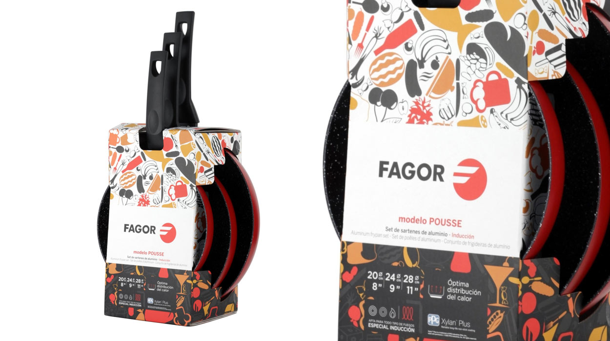 Chollo Pack de 3 sartenes Fagor Pousse por sólo 19,99€ en Carrefour (-50%)