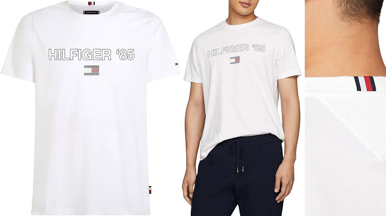 Luce la esencia de Tommy Hilfiger con esta camiseta icónica a precio de outlet