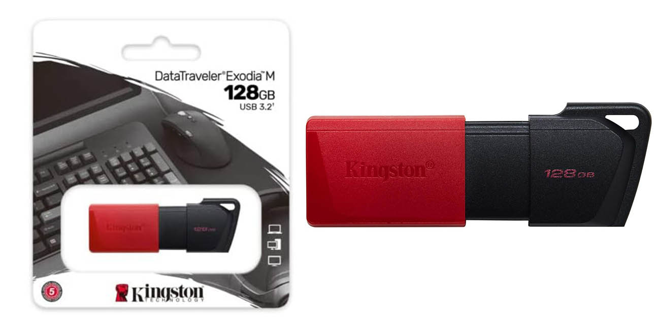 Chollazo Pendrive Kingston DataTraveler Exodia USB 3.2 de 128 GB por sólo 7,69€ (-36%) ¡Corre!