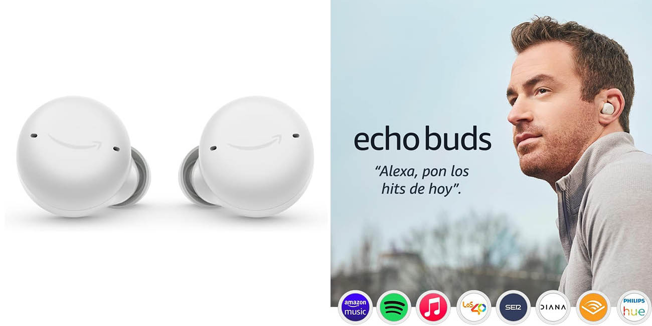 Chollo Auriculares inalámbricos Echo Buds con Alexa por sólo 68,99€ (-43%)