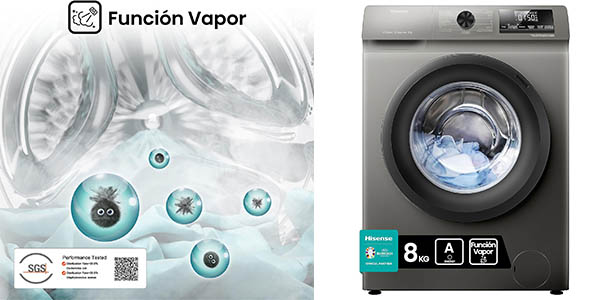 Esta es la Lavadora con vapor Hisense que Amazon rebaja un -31%