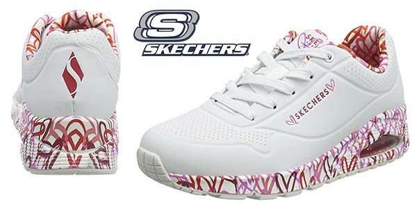 Chollo Zapatillas Skechers Uno Loving Love para mujer por sólo 50€ con envío gratis (-55%)