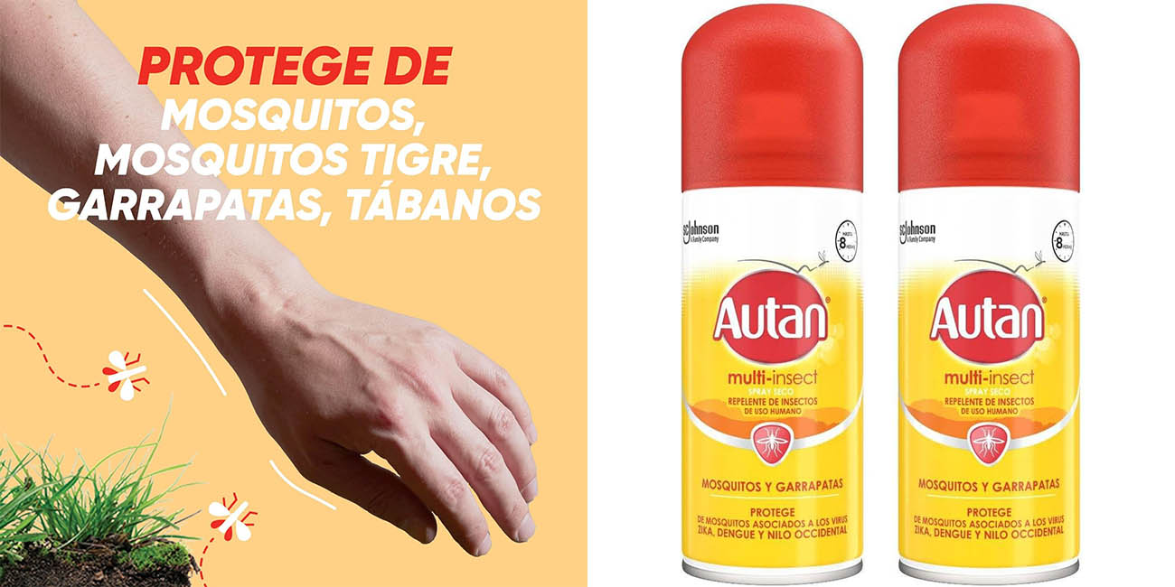 Chollo Pack 2x Repelente multi insecto Autan Protection Plus de 100 ml por sólo 6,99€ (-59%) ¡No pasarán!