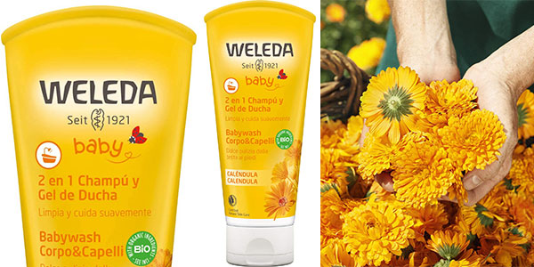 Chollo Champú y gel de ducha de caléndula Weleda Baby de 200 ml por sólo 6,93€ (-38%)