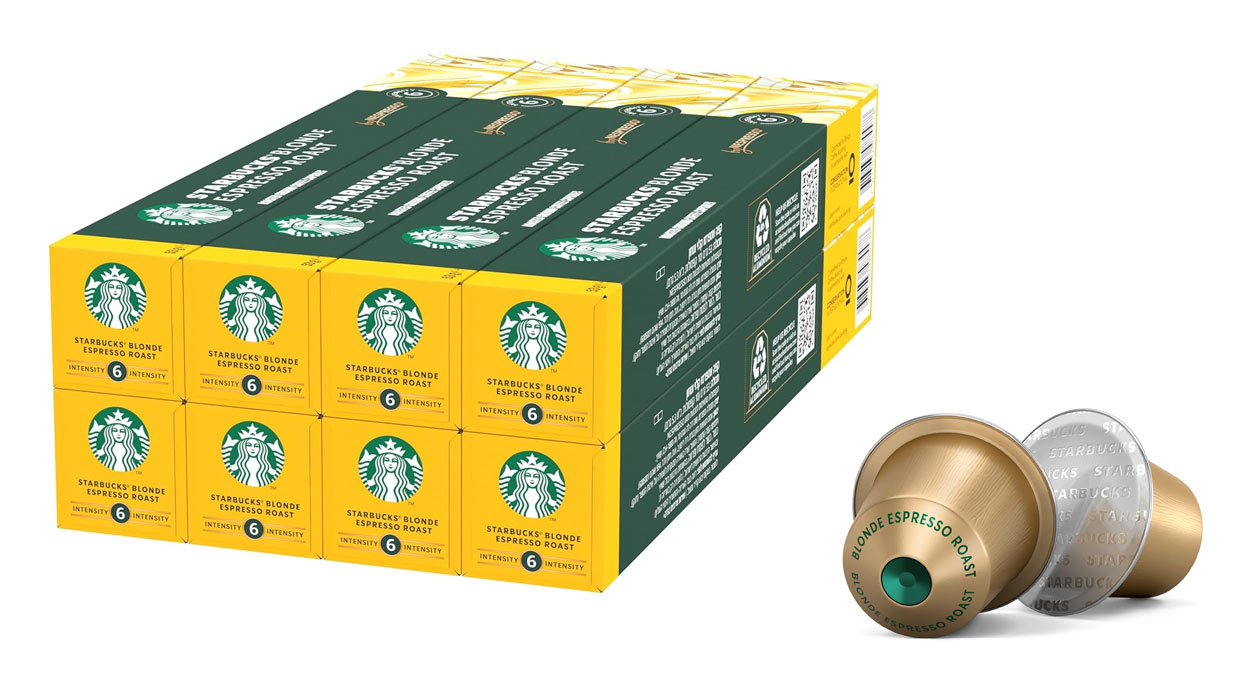 Chollo Pack x80 cápsulas de café Starbucks Blonde ESpresso Roast para Nespresso por sólo 22,99€ (-28%) ¡0,29€ la unidad!