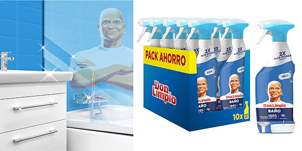 Chollazo Pack x10 Don Limpio Baño en spray de 720 ml por solo 16,99€ (40% de descuento)