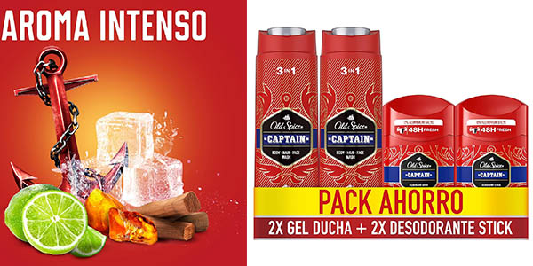 Chollo Pack Old Spice con 2 geles de ducha y 2 desodorantes por sólo 9,99€ (16% de descuento)