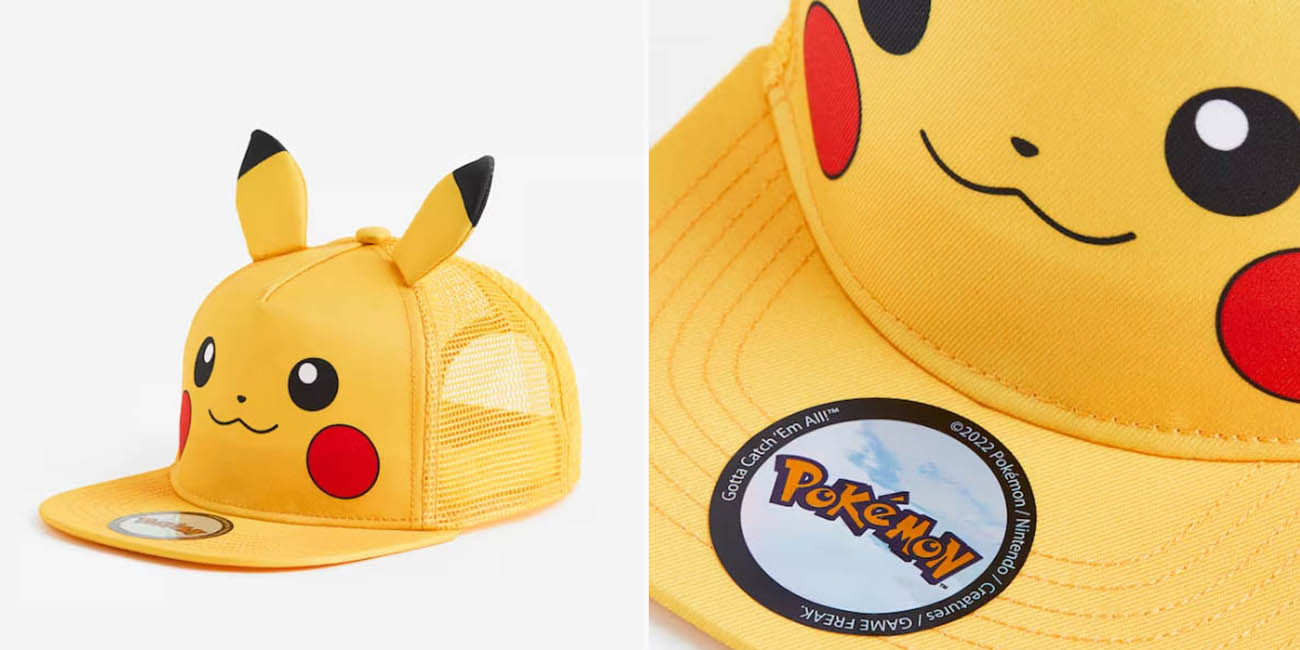 A tu peque y a tu bolsillo os va encantar esta divertida gorra de Picachu que está en H&M a precio de outlet