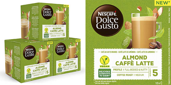 Chollo Pack x36 Cápsulas Dolce Gusto Almendra por sólo 12,99€ (4,33€ la caja de 12)