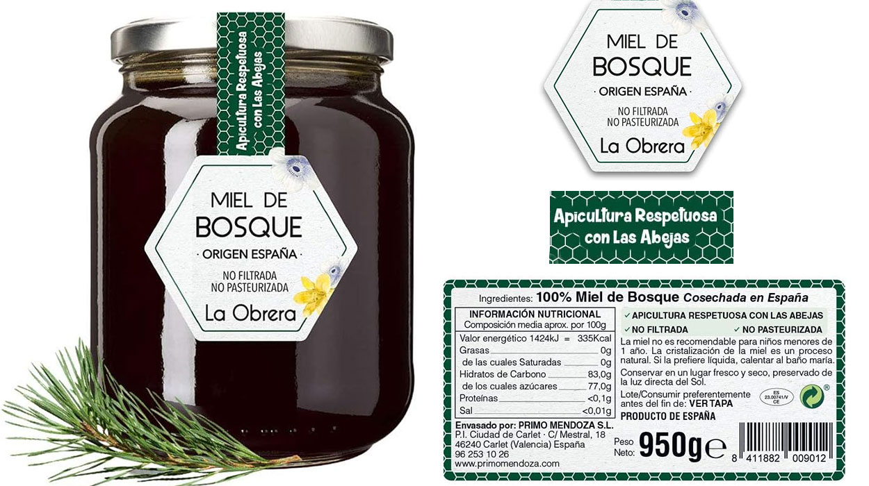 Chollo Miel de Bosque La Obrera de 950 g por sólo 10,45€ (-16%)