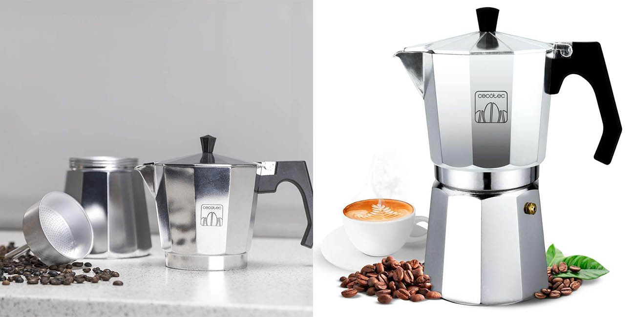 Chollo Cafetera italiana Cecotec Mokclassic 300 Shiny de 3 tazas de café por solo 5€ (44% de descuento)