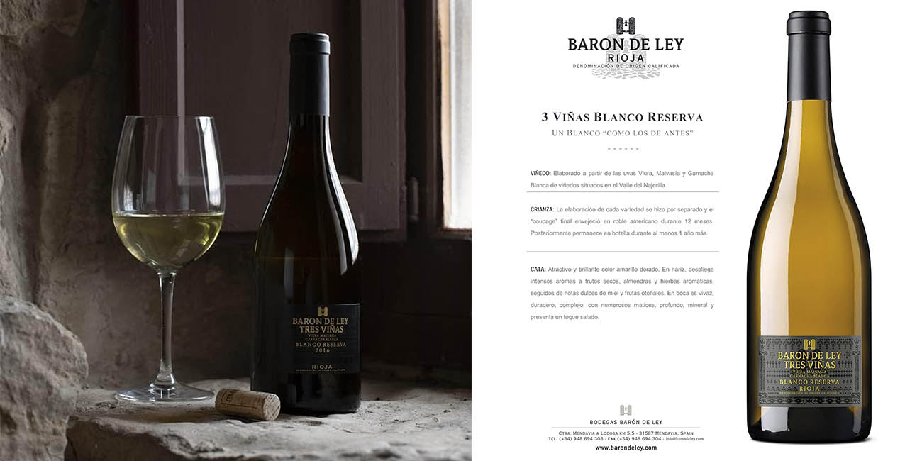 Chollazo Vino blanco Barón de Ley 3 Viñas con D.O. La Rioja por solo 11,86€ ¡Precio mínimo histórico!