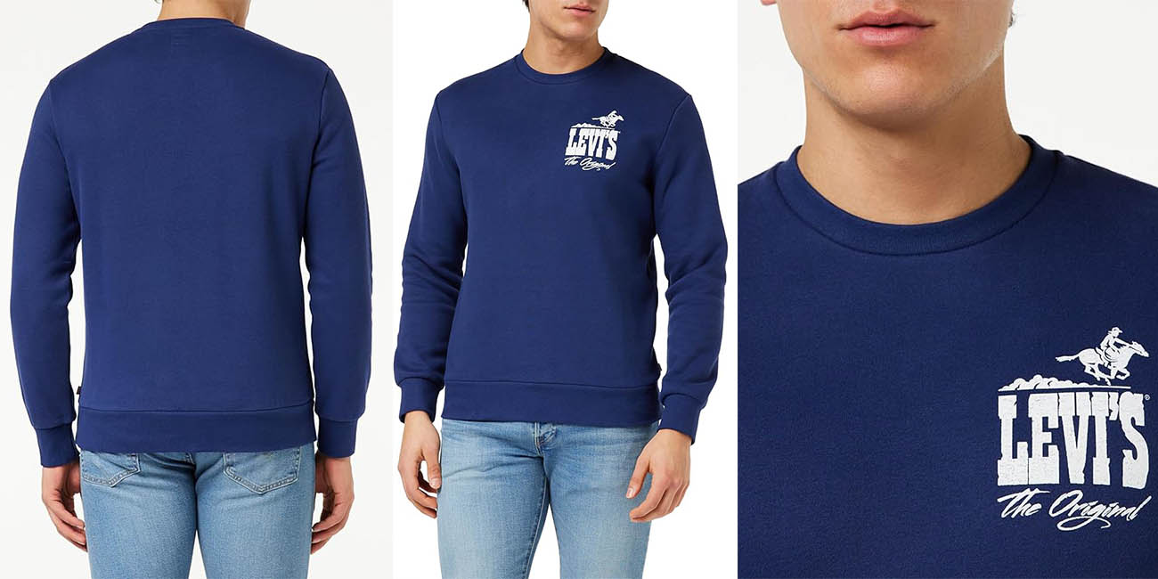 Esta sudadera Levi’s Standard Graphic Crew sienta como un guante y cuesta menos de lo que imaginas