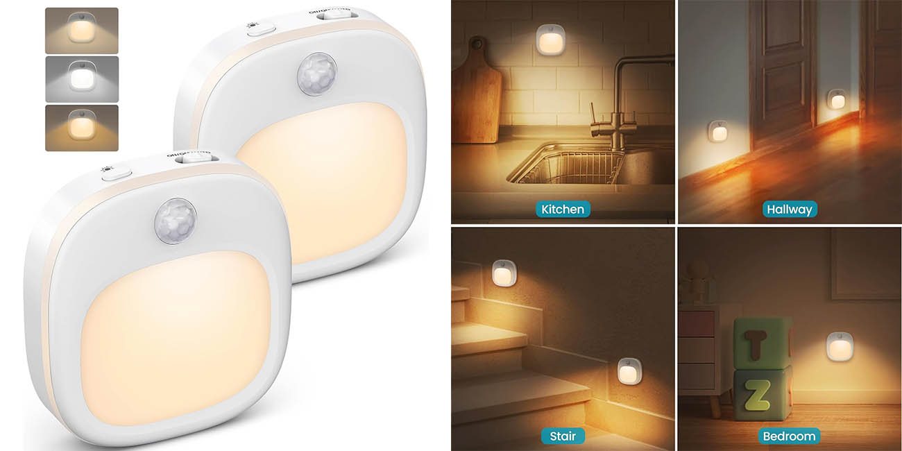 Chollo Pack 2x Luz LED nocturna con sensor de movimiento y luminosidad por sólo 9,98€ (-50%)