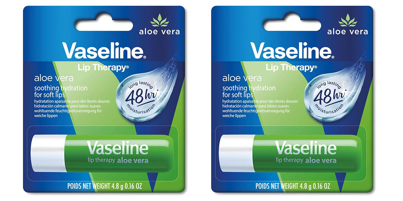 Chollo 2 Protectores labiales Vaseline Lip Therapy con acción calmante aloe vera por solo 2,58€ (-48%)