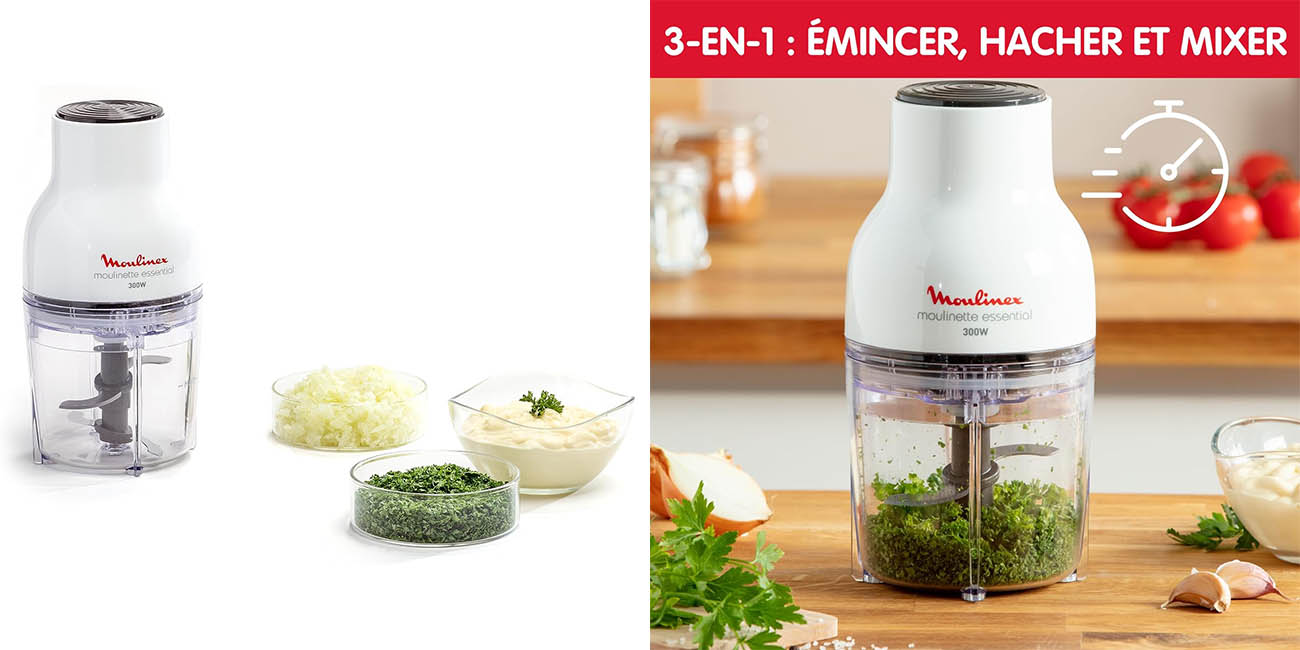 Pica, mezcla y trocea cualquier ingrediente con esta Moulinex Moulinette Essential DJ5201 a precio de saldo