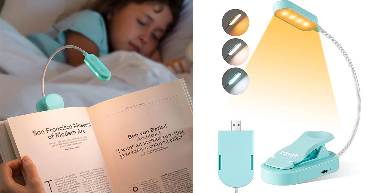 Chollo Lámpara de lectura LED EDISHINE con clip de sujeción y 3 modos de luz por sólo 6,99€ (-46%)