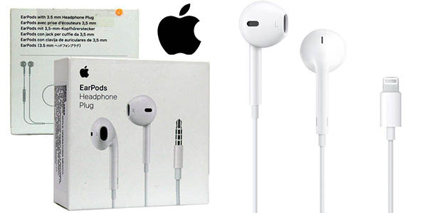 Chollo Auriculares Apple EarPods Lightning por solo 14,80€ (-22%)