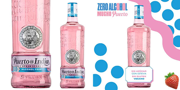 Ginebra Puerto de Indias Fresa 0,0%: igual de rica que la original, sin alcohol y con un 40% de descuento