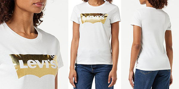 Chollo Camiseta Levi’s Powder Print Gold para mujer por sólo 14,50€ (-50%)