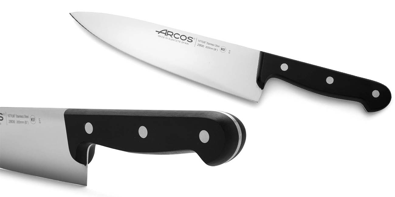 Chollo Cuchillo Arcos Chef con hoja de 200 mm por solo 15,28€ (34% de descuento)