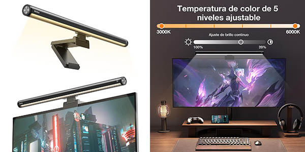 Chollo Lámpara LED BlitzMax para monitor de 42 cm por solo 17,49€ con cupón descuento (-50%)