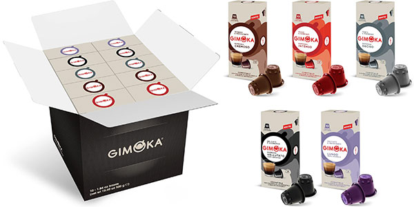 Chollo Pack de degustación de café Gimoka con 100 cápsulas compatible con Nespresso por sólo 13,87€