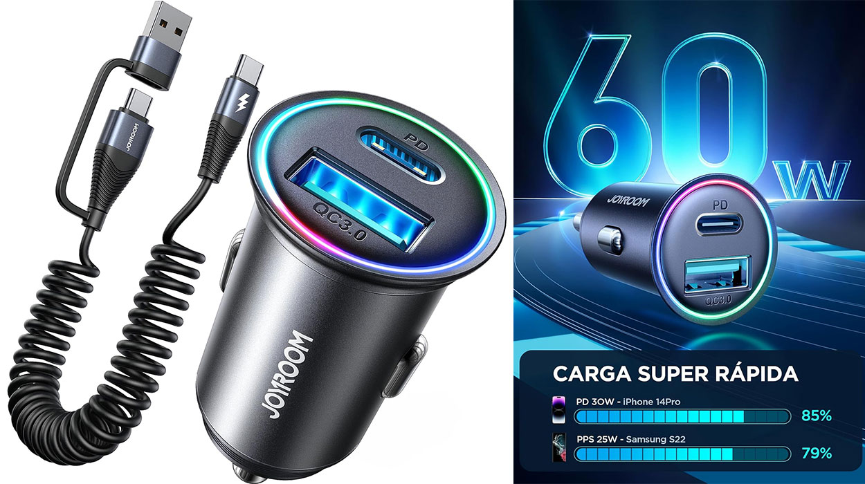 Este cargador dual USB + USB-C de 60W te sacará de más de un apuro y puede ser tuyo con un 50% de descuento en Amazon ¡CORRE!