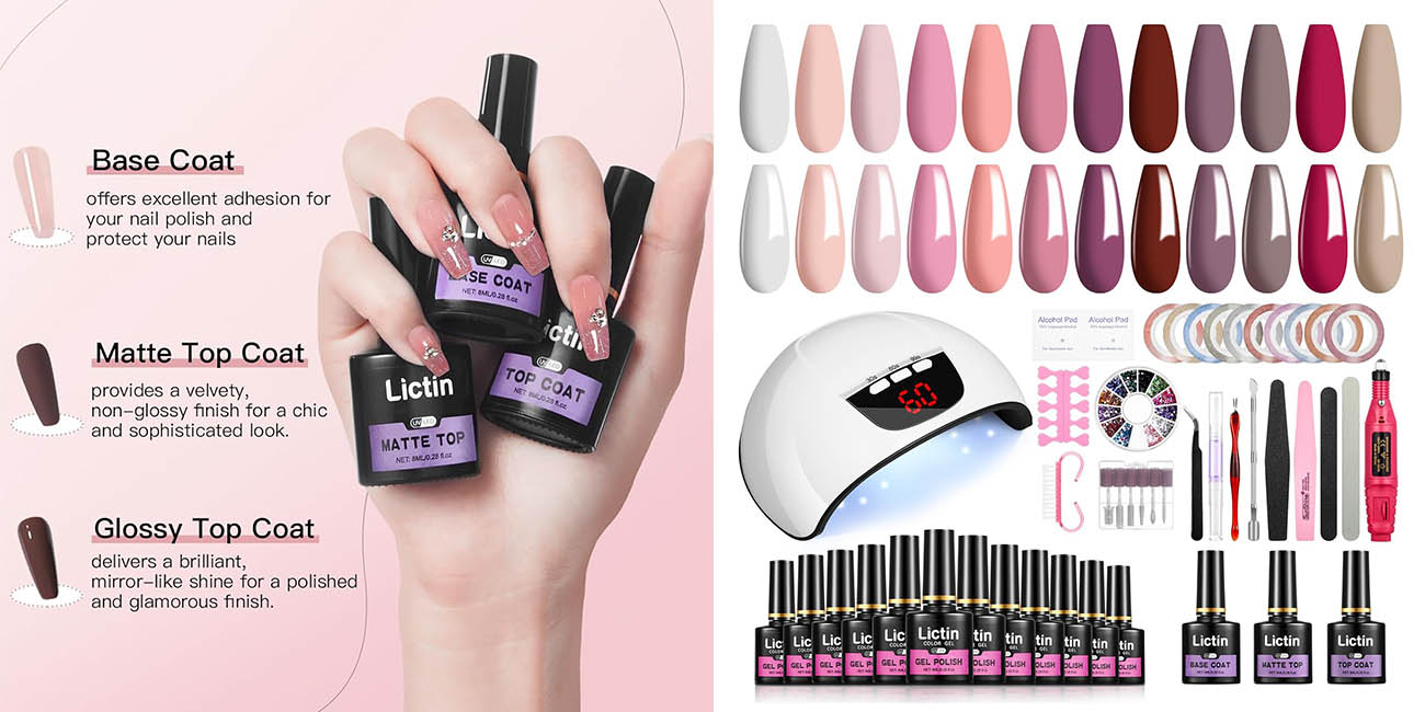 Presume de uñas de salón de belleza con este kit de Lictin para hacerte la manicura de gel a precio de chollo