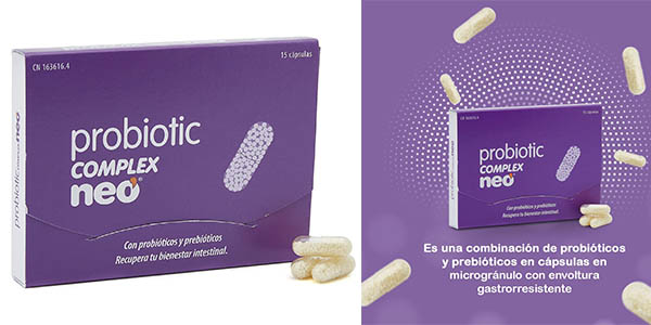 Chollo Caja 15 comprimidos Probiotic Complex Neo para el bienestar intestinal por sólo 4,89€ (45% de descuento)