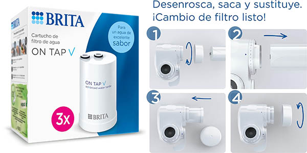 Chollo Cartucho de recambio para filtro Brita on Tap V por solo 11,27€ (-29%)