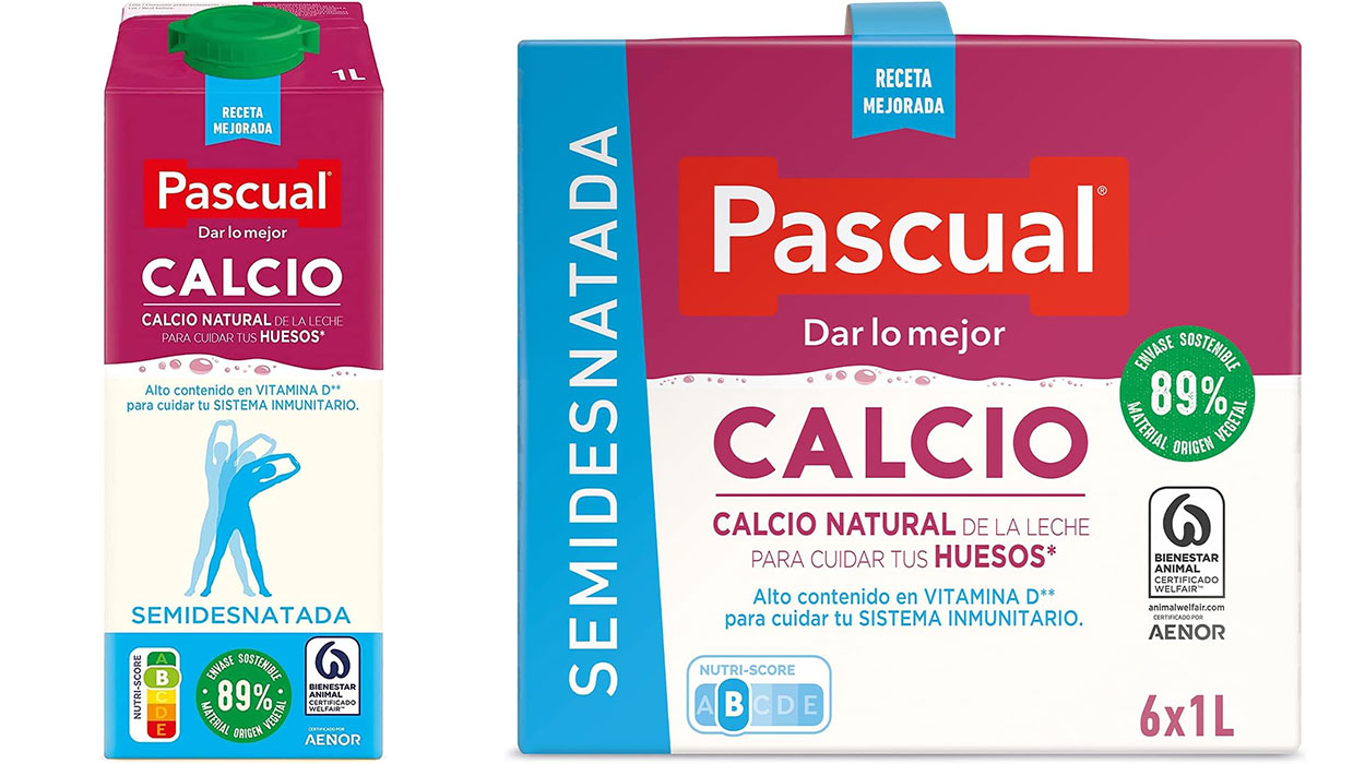 Chollo Pack x6 Leche Pascual Semidesnatada Calcio por sólo 7,14€ (-31%)