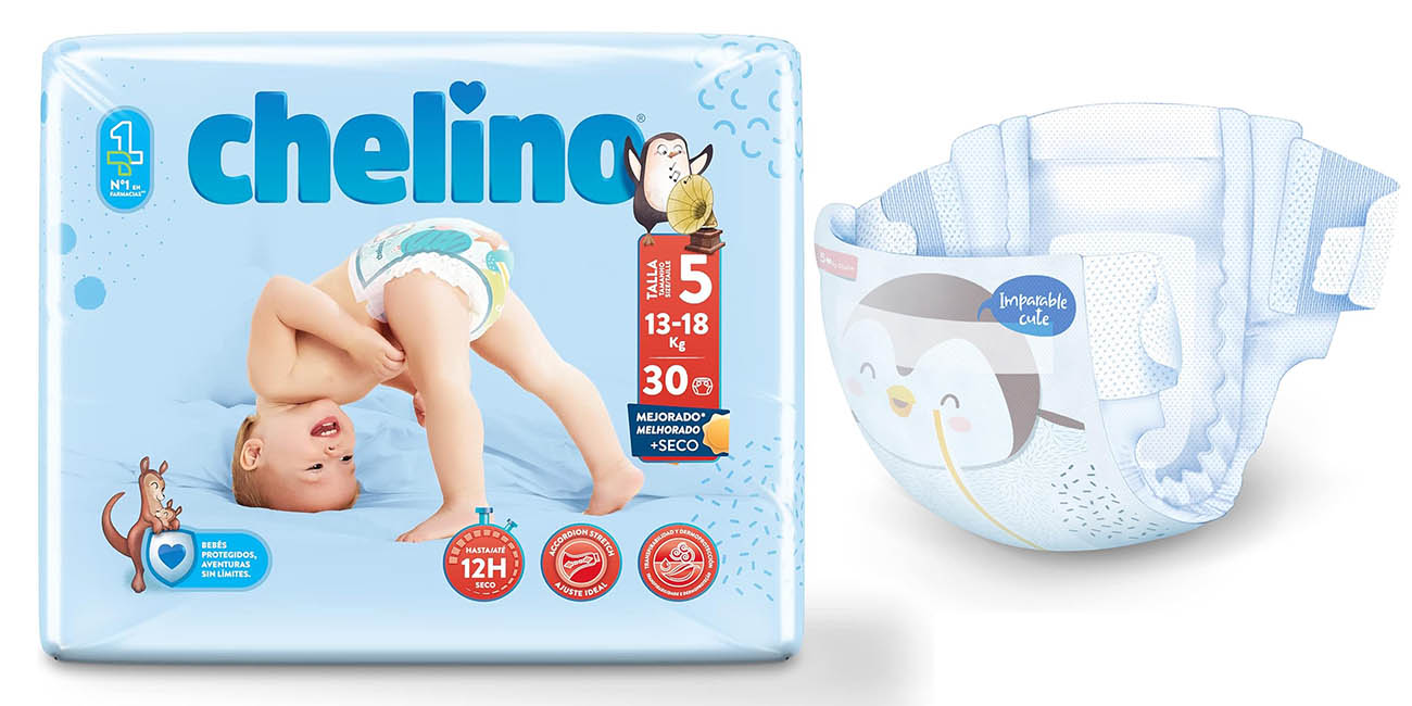 Chollo 30 pañales Chelino talla 5 por solo 5,29€ (-29%) ¡Valoraciones altas!