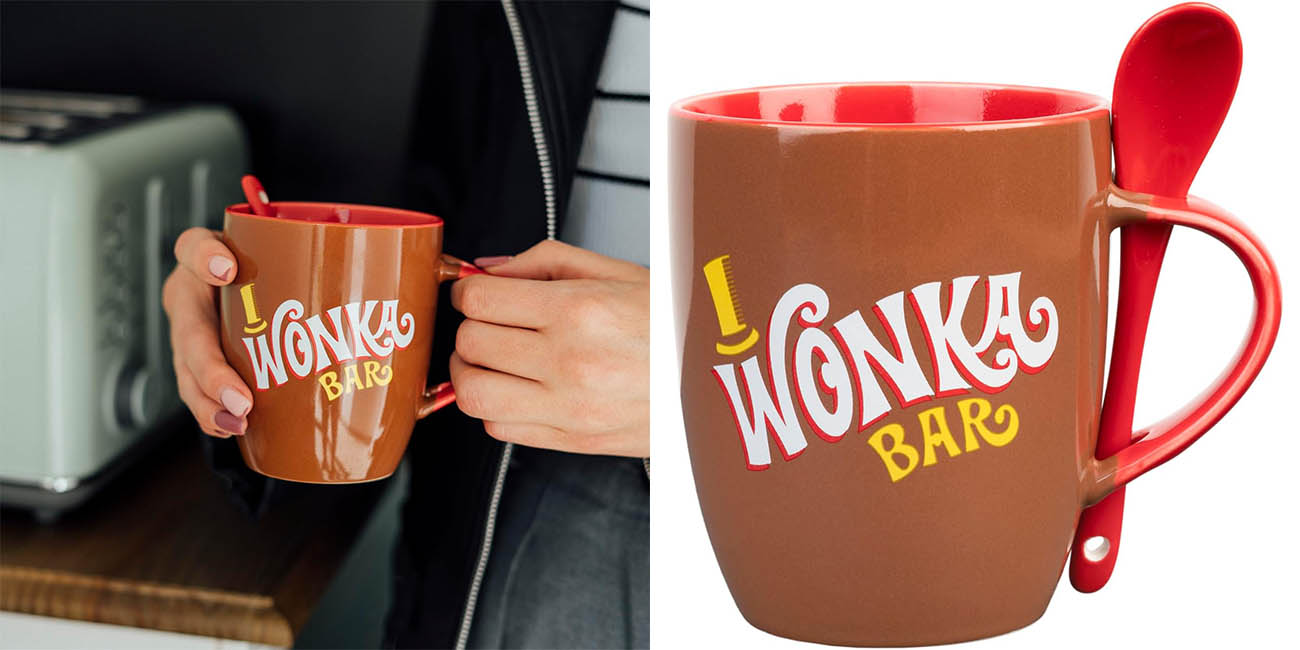 Chollo Taza de cerámica Willy Wonka Bar de 380 ml con cuchara por sólo 7,50€ (50% de descuento)