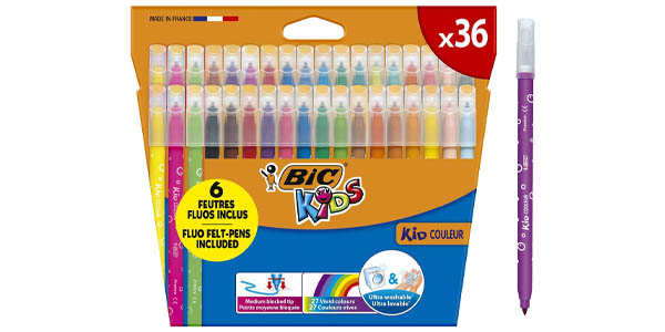 Chollazo Pack de 24 Rotuladores BIC Kids Kid Couleur por sólo 7,51€ (45% de descuento)