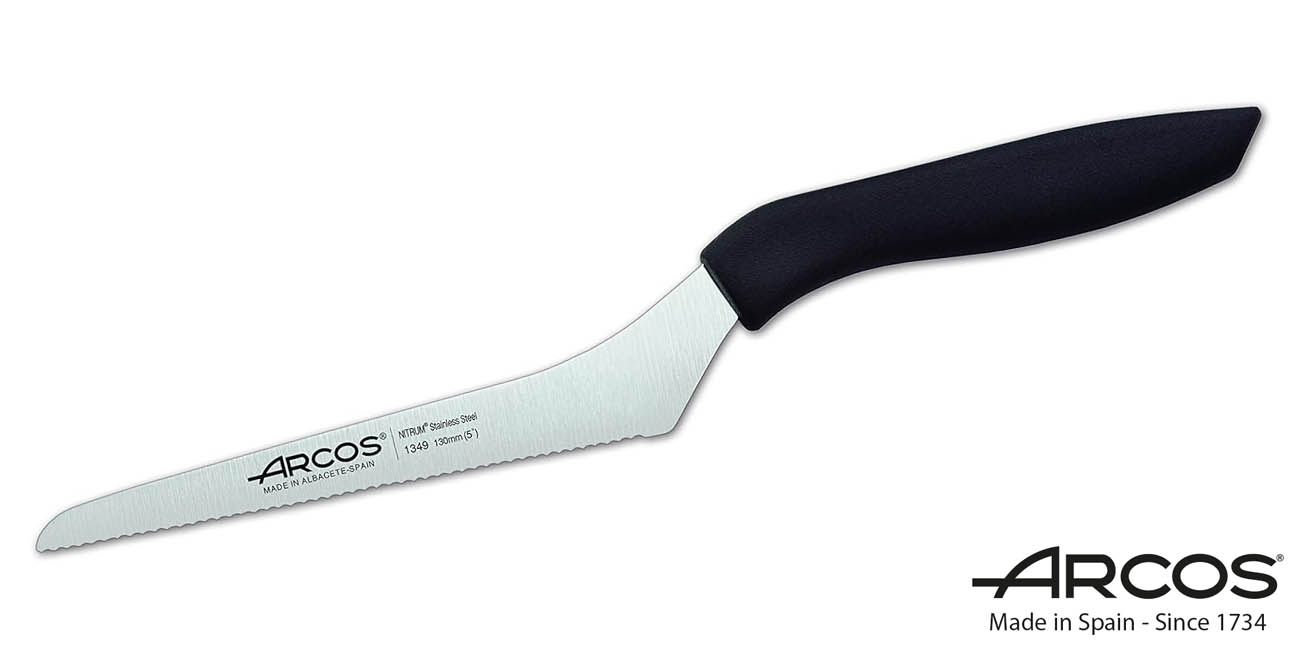 Chollo Cuchillo de cocina Arcos Niza de 130 mm con hoja serrada por sólo 5,65€ (-38%)