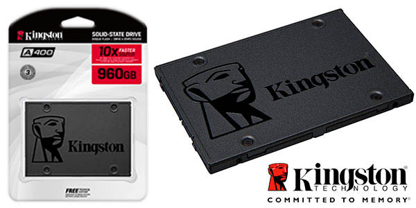 Chollo Disco SSD Kingston A400 de 960 GB por sólo 46,95€ con envío gratis (37% de descuento)