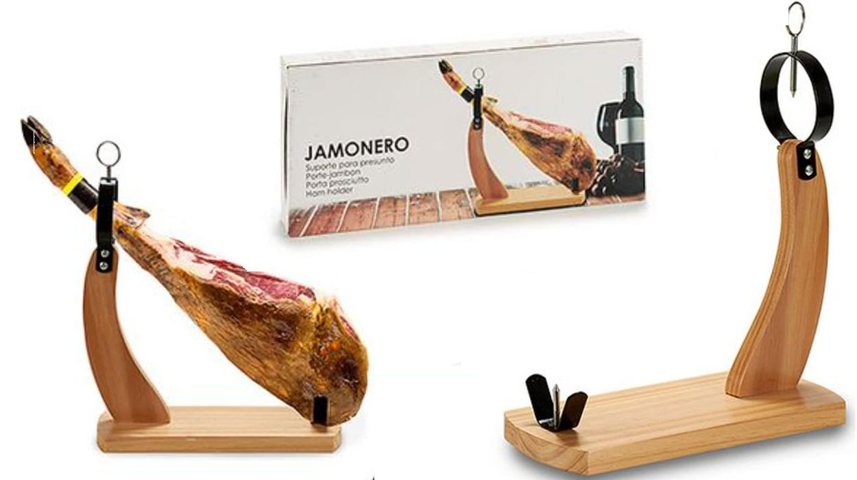 Con este jamonero de madera podrás cortar jamón cómodamente: y cuesta menos de 9 euros