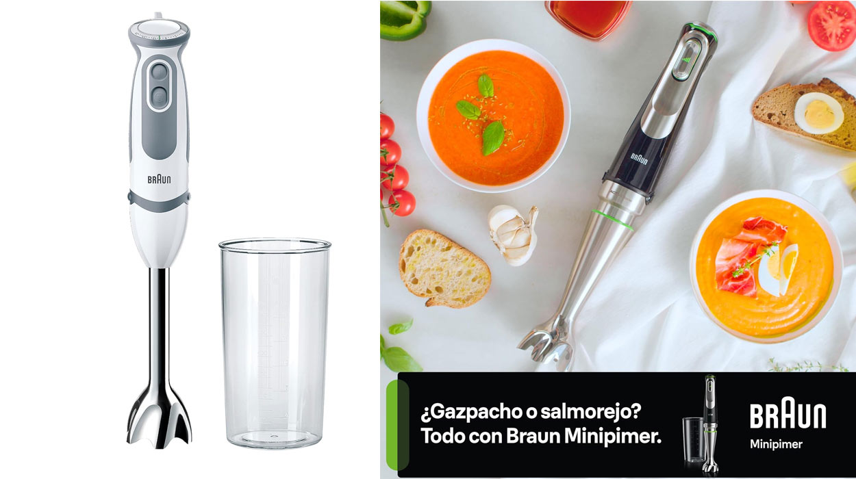 Chollo Batidora Braun Minipimer 5200 de 1.000W con vaso por sólo 34€ con envío gratis (-45%)