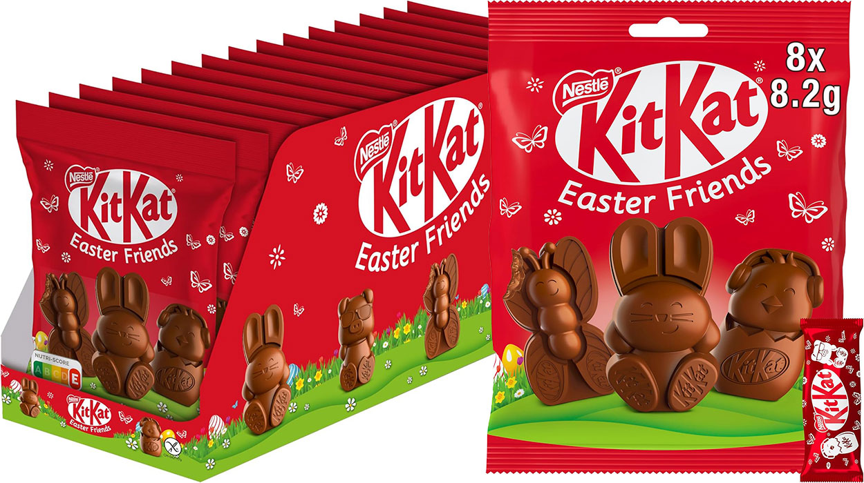 Chollo Pack de 15 bolsas Nestlé KitKat de figuritas de Pascua de chocolate con leche por sólo 14,80€ (-50%)