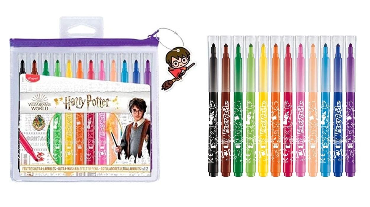 Chollo Estuche de 12 rotuladores de colores Maped Harry Potter por sólo 3,80€ (-45%)