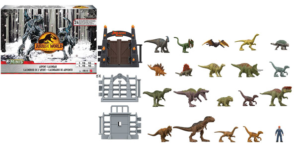 Chollo Calendario de Adviento Jurassic World: Dominion Minis de Mattel por sólo 15€ (59% de descuento)