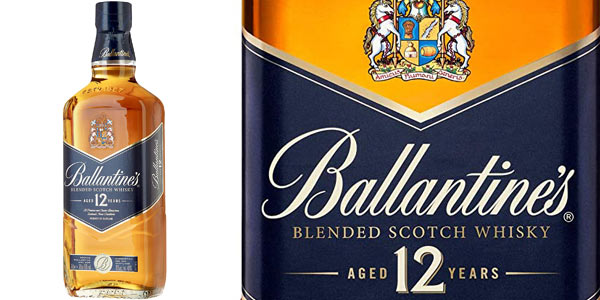 Chollo Whisky escocés de mezcla Ballantine’s Blue 12 años de 700 ml por sólo 16,69€ (25% de descuento)